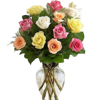 15 multi-colored roses | Flower Delivery Kyzyl