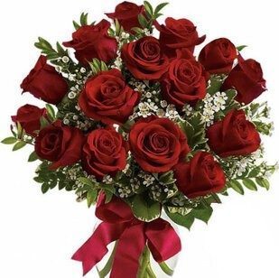 15 red roses with greenery | Flower Delivery Kyzyl